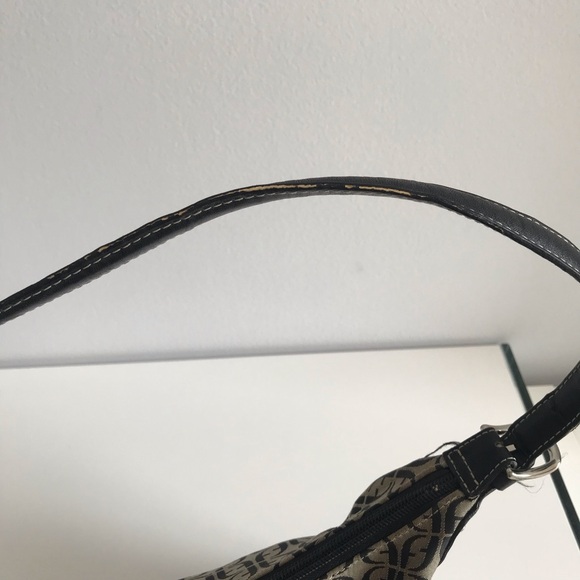 Fossil Grey Black Logo Baguette Bag Vintage Y2K 90’s - Picture 9 of 16